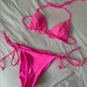 shein hot pink bikini